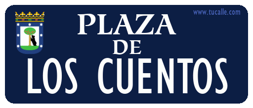 cartel_de_plaza-de-LOS CUENTOS_en_madrid_antiguo